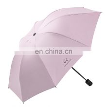 High quality 3 folding portable outdoor rain anti uv umbrellas