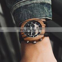 BOBO BIRD Wood Watch Men Stopwatches Handmade Chronograph Quartz Watches Square Wristwatch Gift for Male Dropshipping thumbnail-5