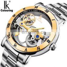 IK Colouring 98399G Luxury Automatic Self-Wind Man Watch Mechanical Skeleton Wristwatch Relogio Masculino thumbnail-5