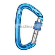 Wholesale 24KN Outdoor Custom Logo Shaped Factory Climbing Snap Hook Aluminum Carabiner Hooks S7101B