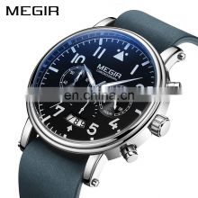 MEGIR 2149 Original Brand Leather Waterproof Watch Mens Chronograph Men's Sports Business Watches Men Wrist Relogio Masculino