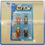 Mini Qute 4pcs/lot Intellect Boy Collection Models City Engineer Action Figure Plastic Building Block Educational Toy NO.25792A