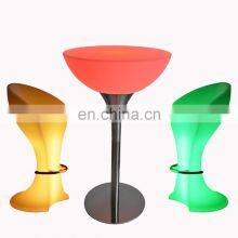 Glowing Cocktail Event Party Wedding Led Bar Tables and Chairs Led Light Furniture Living Room Sofas Party Bar Table and Chair