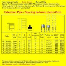 Single Telescopic Ladder Add Length Extension Pipe thumbnail-2