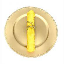 High Sale Plastic Gold Reef Charger Plate Wedding Party Table Decorative 13 Inch Charger Plate