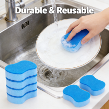 Colored Sponge Kitchen Cleaning Dish Washing Scrub Sponge Pad for the Kitchen Wholesale thumbnail-4