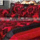 Flocked Polyester Duvet Cover Comforter Set thumbnail-1