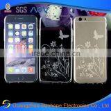 Custom For Iphone 6 0.6mm TPU Butterfly Printing Stylish Mobile Cover