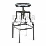 Timber Seat Swivel Turner Industrial Bar Stool thumbnail-5