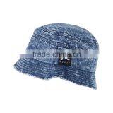 Hot Selling Stonewashed Blue Plain Bucket Hat Wholesale thumbnail-4