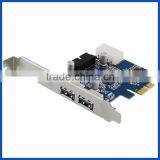 PANTO 2Port USB 3.0 Hub + 20Pin USB 3.0 Port PCI Express Expansion Card Adapter