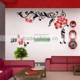 3d Three-dimensional Crystal Wall Stickers/acrylic Flower Wall Sticker/room Decor 3d Wall Stickers thumbnail-1