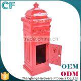 The Most Popular Style In Europe Wrought Aluminiun Freestanding British Red Mail Boxes From China thumbnail-5