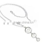 hot fashion jewelry 925 silver jewelry pendant, CZ inlay fashion necklace