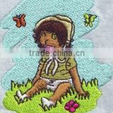 Lovely Customized baby Embroidery patch on felt, High Quality Custom laser cut cartoon Embroidery patch for clothing