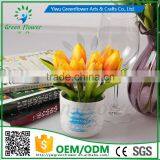 2016 Wholesale Multicolor Latex Artificial PU Flowers Mini Tulip Bonsai Real Touch Bouquet Wedding Bridal Decor Display Flower thumbnail-2