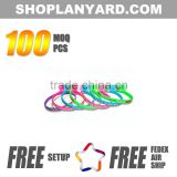 Finest Qualtiy China Top Ink filled Silicone Wristbands