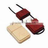 Wooden usb flash drive wholesale with rope