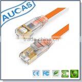 electrical cable Cat6a UTP orange Flat Patch Cable of set top box price