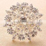 Fashionable Flower Shape Crystal Metal Alloy Napkin Rings thumbnail-1