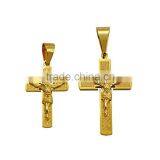 Kindy Jewelry JCN0318 Big and Small Stainless Steel Jesus Cross Necklace Pendant thumbnail-2