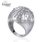 Treasure Factory 2015 New Design Rings Silver Jewelry Hollow Out Spider Shape Set Auger Alloy Ring thumbnail-2