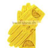Top Quality Yellow Motorcycle Leather Driving Gloves Supplier