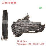 100% Japanese Fiber Factory Price Jumbo Box Braid Crochet Braids With Synthetic Hair Crochet Braid Hair thumbnail-3