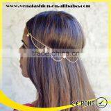 Jewelry Fashion Pearl Tassels Hair Head Piece Gold Chain thumbnail-4