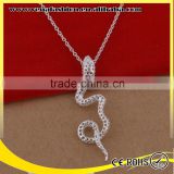 snake design silver chain pendant, 925 silver pendant