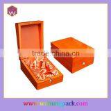 MDF Orange Lacquer Wooden Perfume Storage Gift Boxes