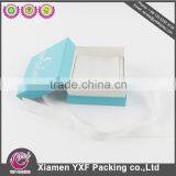 Custome Design Sky Blue Cardboard Box Gift Packaing, Gift Paper Box With White Ribbon thumbnail-6