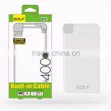 2016 Ultra-slim 6mm Credit Card Size Super Slim Credit Card Business Card Built-in Cable Portable Power Bank 4000mAh thumbnail-5