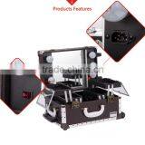 Professional Rolling Travel Trolley Train 6-lights Aluminum Cosmetic Case, Light Makeup Case, Cosmetic Case With Light thumbnail-4