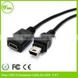 Mini USB B Extension Cable for GPS- 9 FT