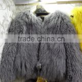 wholesale new style Tan sheep fur coat