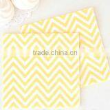 Yellow Chevron Napkins Pkt 20