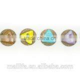 Fancy 2 Holes Colorful Red, Blue, Yellow, Coffee Triangle Oil Enameling Coconut Shell Button thumbnail-3