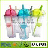 Reusable Sipping Plastic Juice Souvenir Small Straw Cups thumbnail-1