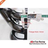 MERTOP RACE 3mm Thick Black Coated Top Mount T3 Turbo Manifold For Toyota Supra 1JZGTE 1JZ JZA70 MK3 1989-1993+50mm Wast thumbnail-3