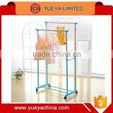 Double Pole Indoor Folding Clothes Drying Rack Laundry Dryer Hanging Hanger Organizer Home thumbnail-1