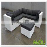 Audu 4 Pieces Resin Wicker Loungest White Aluminium Outdoor Sofa thumbnail-1