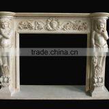 Western Style Carving Marble Fireplace thumbnail-5