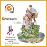 24" Handmade Village Resin Garden Decoration Water Indoor Fountain thumbnail-1