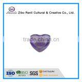 Purple Crystal Heart Shape Glass Tealight Candle Holder for Wedding thumbnail-4