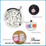 316L stainless steel aromatherapy necklace diffuser pendant locket