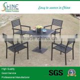 square black aluminum chairs with table set (4+1) SCAF042
