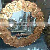 Gold Plated Metal Modern Design Mirror thumbnail-1