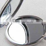 Flip Type Metal Gemstone Shaped Round Mirror With Snap Hook/mirror thumbnail-5