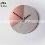 Industrial Luxe Minimalist Timepiece Concrete and Gold Wall Clock thumbnail-3